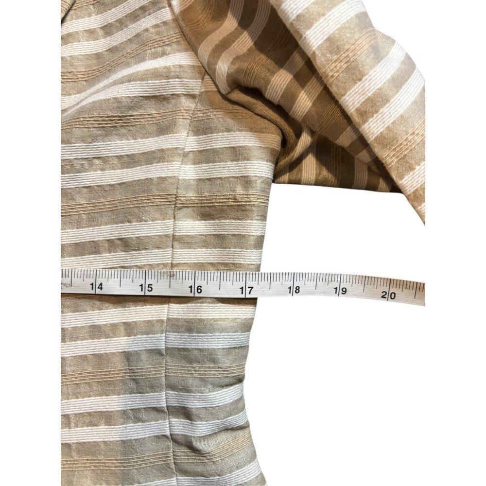 Jones New York Women's Tan & White Casual Short Blazer - Picture 6 of 8